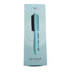 NOA Invent Styling Comb Heat Tool Temp Control 6 Heat Settings Blue in Box